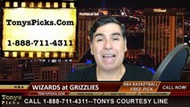 Memphis Grizzlies vs. Washington Wizards Pick Prediction NBA Pro Basketball Odds Preview 4-4-2015