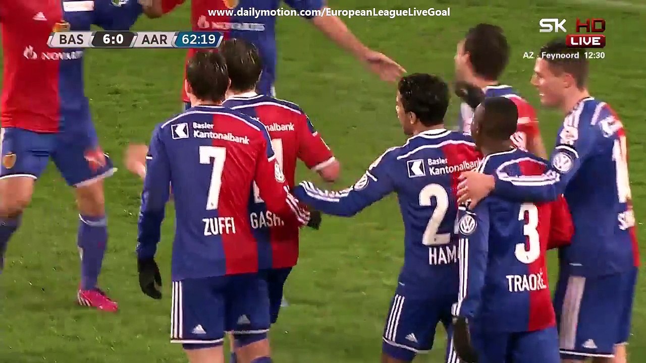 Shkelzen Gashi 6:0 Amazing Goal | Basel - Aarau 04.04.2015 HD