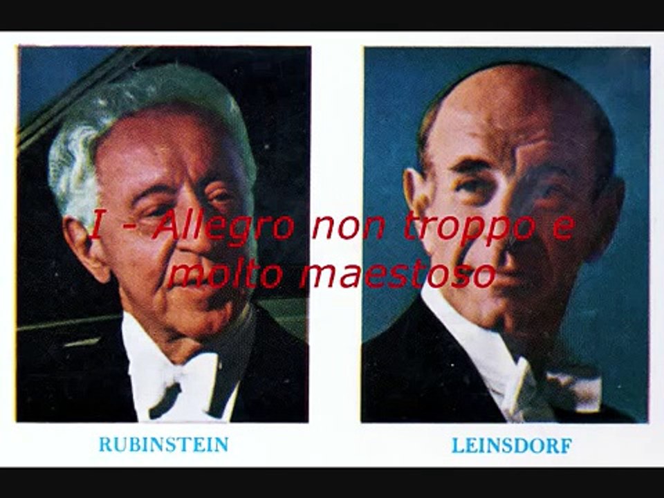 Tchaikovsky Piano Concerto No 1 FULL / Artur Rubinstein, piano - Boston Symphony Orchestra