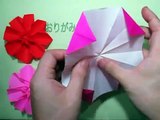 Origami flower折り紙花の折り方作り方　創作伝承おりがみ畑