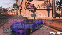 GTA V Online - Neon Purple Paint Color On Any Car - Secret Slate Blue Crew Color (Modded Paint Job)
