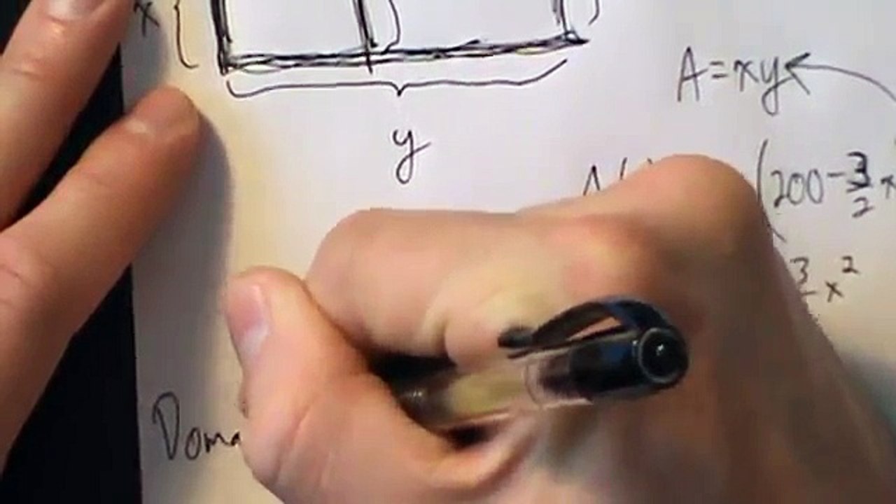 Calculus I - Applied Optimization - Example 2 - Maximize Area