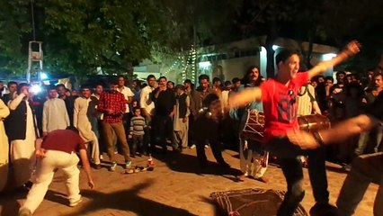 A Tympanist Perform pic a Note with Eyebrow and mouth at Lok virsa festavil held in Islamabad