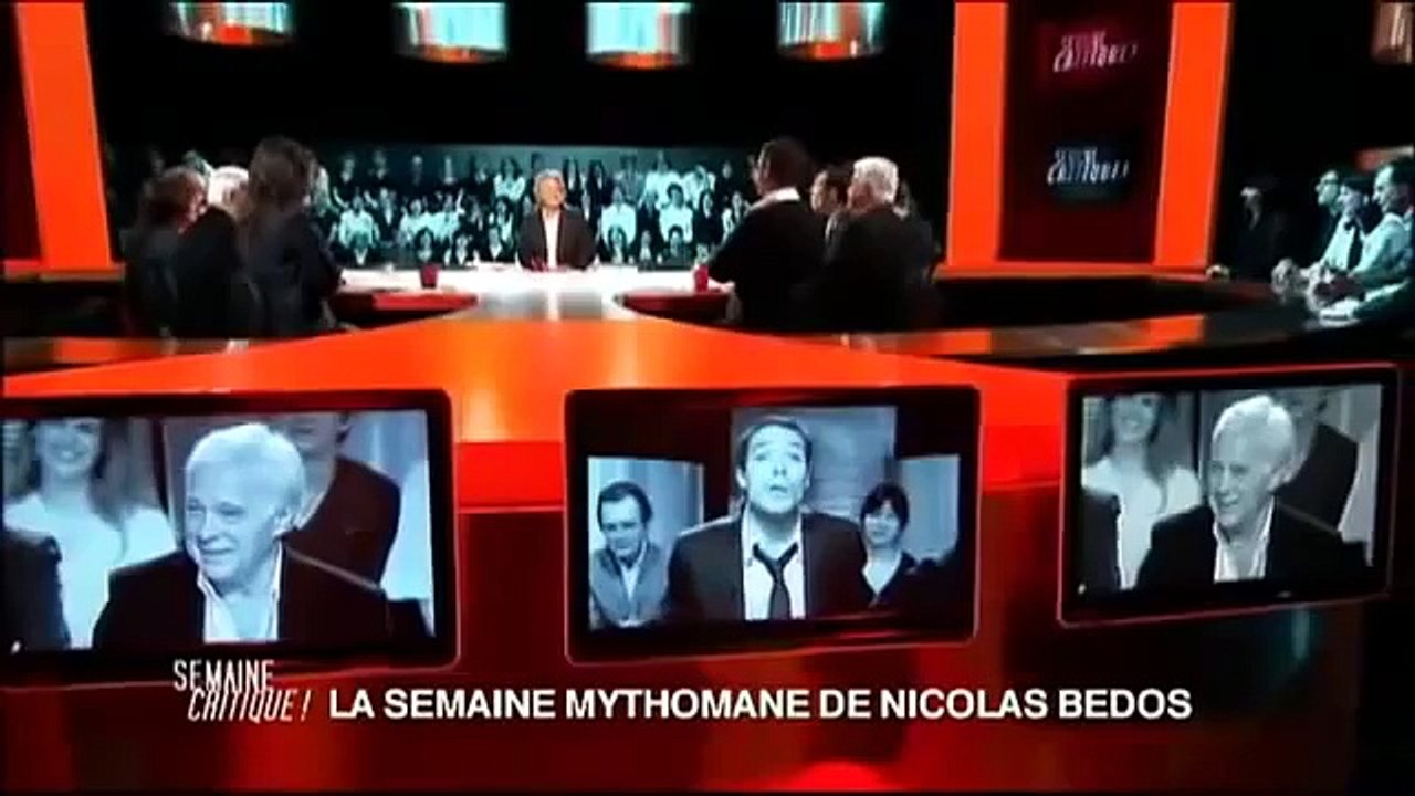 Nicolas Bedos (face à) Guy Bedos, dans "La Semaine Mythomane", chez Franz Olivier Giesbert
