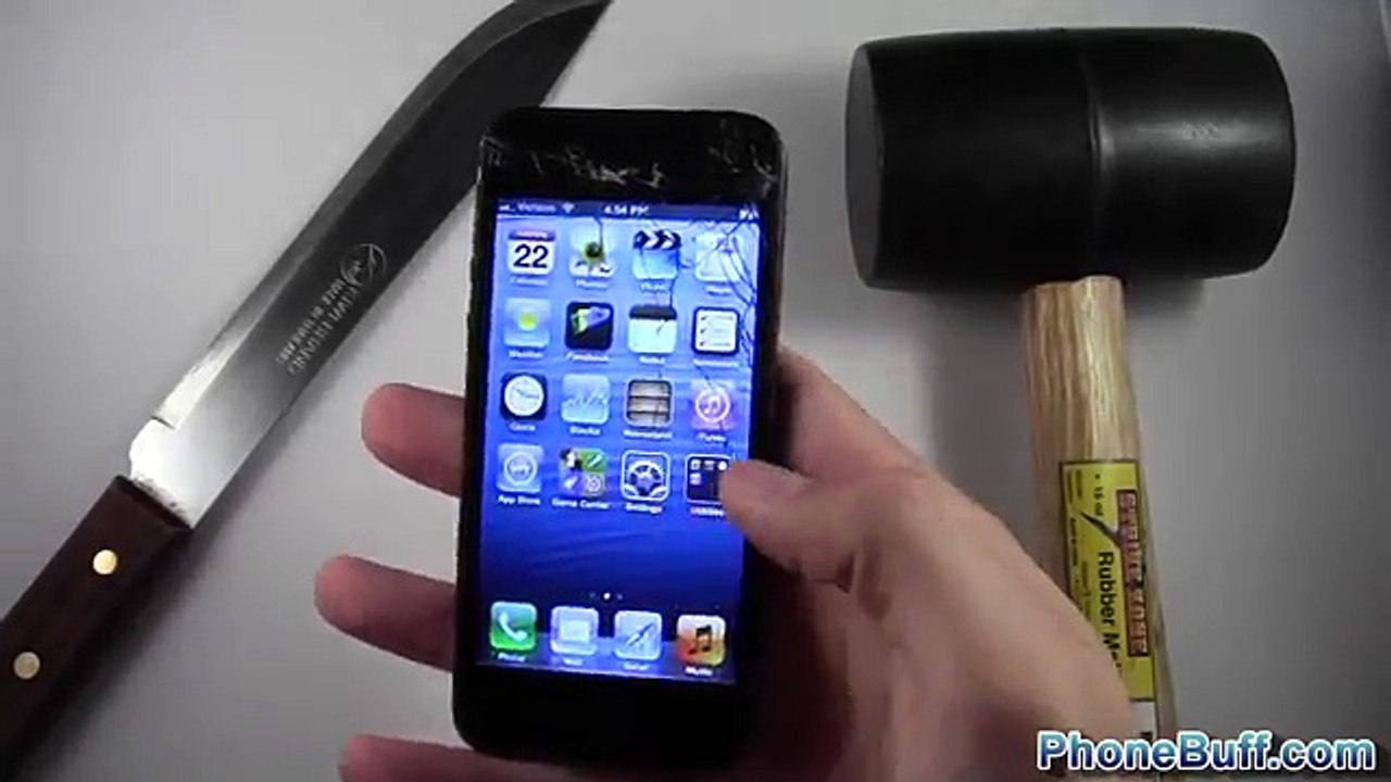 Apple iPhone 5 Hammer Drop & Knife Scratch Test - HDEntertainment