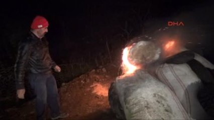 Tokat - Dona Karşı Ateş Yakarak Meyve Ağaçlarını Korudular