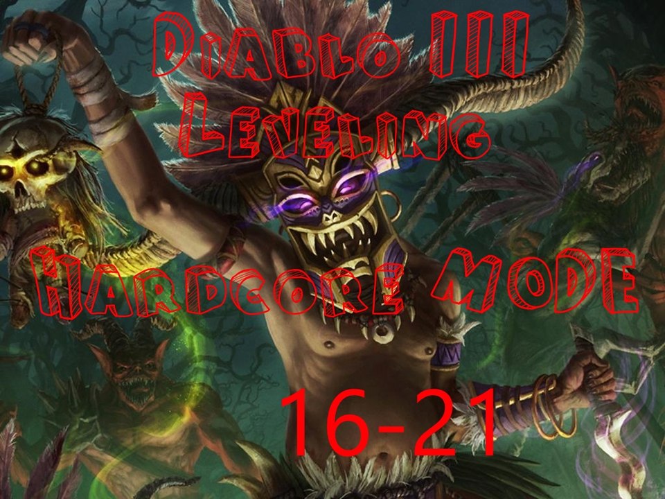 Diablo III RoS PS4 - Hardcore HC Leveling Witch Doctor / Hexendoktor von 16-21