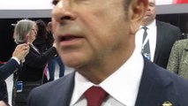 Nissan CEO Carlos Ghosn NYC show in Reporter SCRUM on Maxima and 10% USA Market