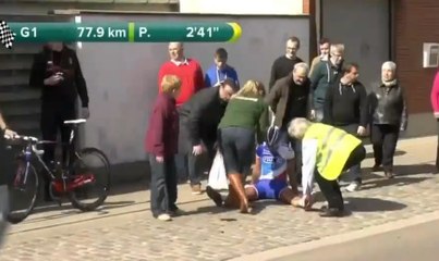 Sébastien Chavanel aussi percuté par une voiture sur le Tour des Flandres