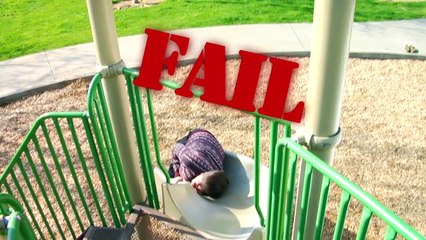 Fat Kid Slide Fail!