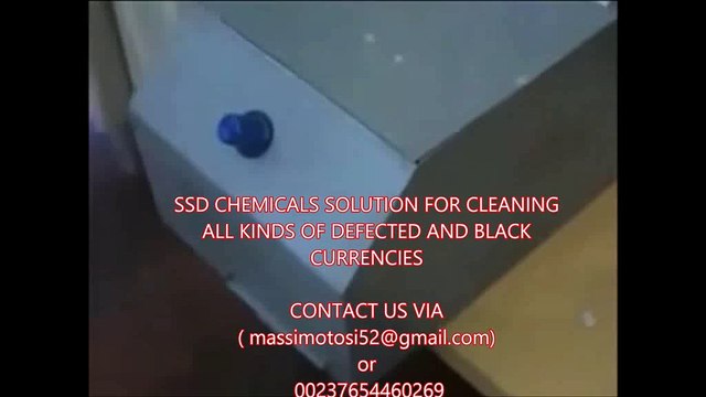 SSD CHEMICALS SOLUTION FOR CLEANING OF ALL KIND OF BLACK NOTES