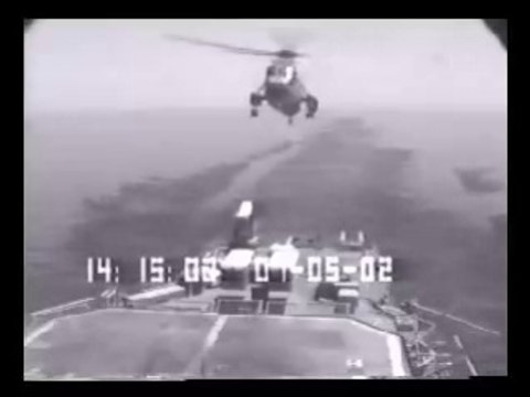 Helicopter Crashed while landing on aircraft carrier