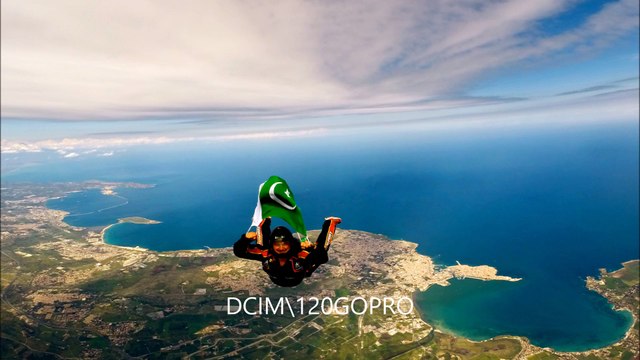 Pakistani flag in European Sky