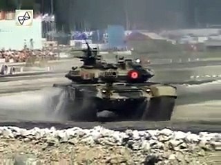 Russian tank T-90. Abrams cant do so.