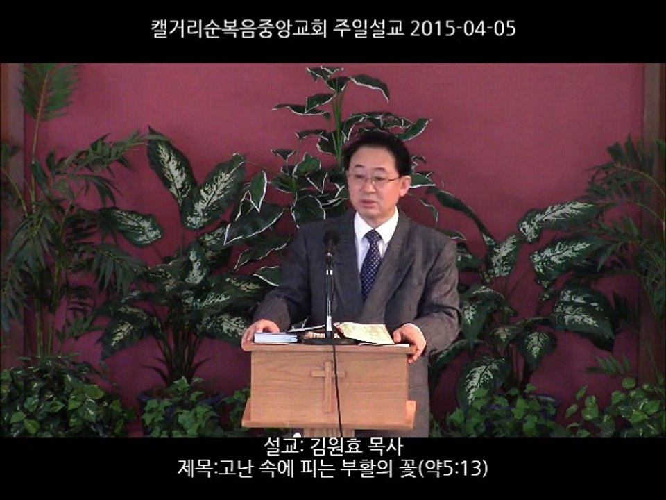 주일설교 20150405 - 고난 속에 피는 부활의 꽃