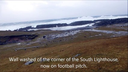 Biggest Waves in the world today, wash out South Lighthouse - Fair Isle, Shetland.