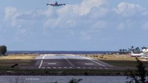 KLM 747 Landing viewed from hill side St Maarten