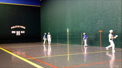 Paléta cuir mur à gauche 1ère série - Pau (S. Desperben-E. Dodard) contre Moumour (Y. Daude-J. Lasserre)
