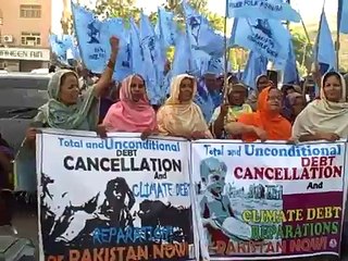 Debt cancelation rally in Karachi By PFF