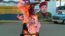 Venezuelans burn Obama and Maduro puppets for Easter