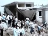 اثار الدمار على مدرسة بحر البقر بعد القصف الاسرائيلي