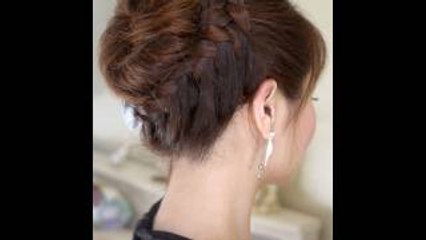 Hair Tutorial Messy Bun with Wraparound Braid