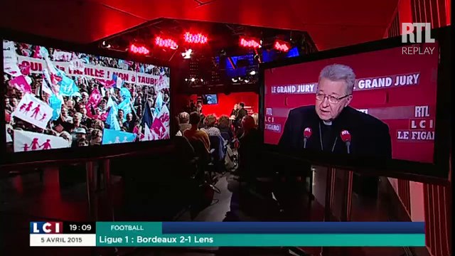Mgr André Vingt-Trois, invité du Grand Jury RTL-LCI-Le Figaro , le 5 avril 2015 (2ème partie)