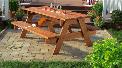 Cómo crear una mesa de picnic con hielera