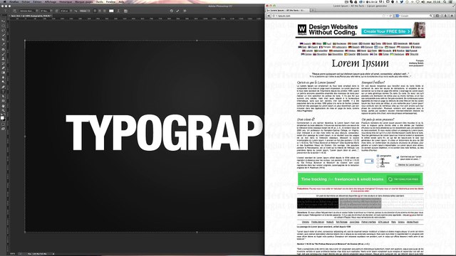 Effet typographique - Remplir un portrait ou une typo avec du texte - Tuto Photoshop