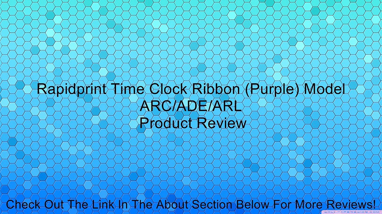 Rapidprint Time Clock Ribbon (Purple) Model ARC/ADE/ARL Review