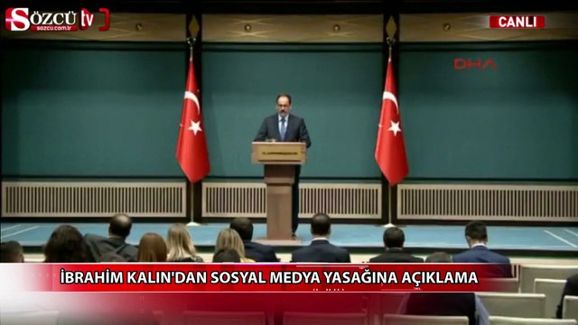 İbrahim Kalın'dan sosyal medya yasağına açıklama