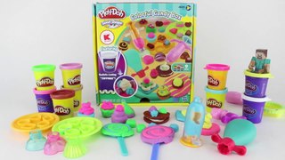 Play Doh Colorful Candy Box Sweet Shoppe- How to make Lollipops Cookies Cupcakes by Toy Tycoon HD