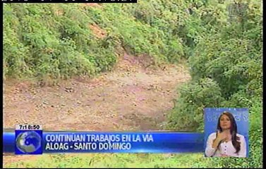 Continúan trabajos en la vía Alóag - Santo Domingo