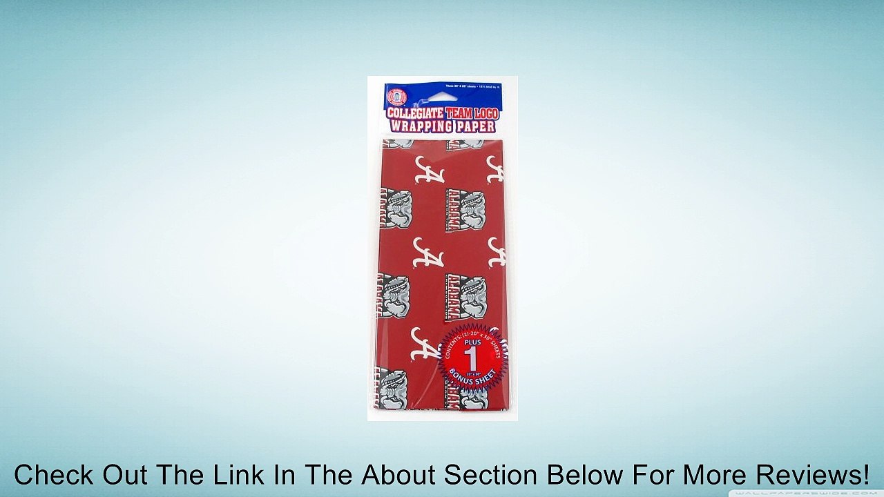 NCAA Alabama Crimson Tide Wrapping Paper Review