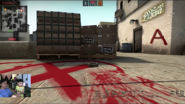 Playing CSGO with my 5 year old son with bots