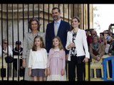 Los Reyes, sus hijas y la Reina Sofía asisten a la misa de Pascua en Palma