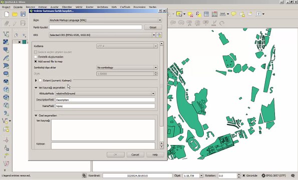 QGIS ile google earthe shape çizimleri nasıl aktarılır?