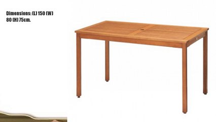 ScanCom Chichester FSC Eucalyptus Wood Outdoor 6 Seater