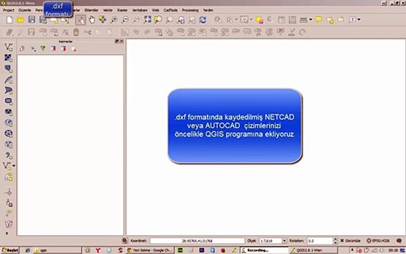 QGIS ile netcad ve autocad çizimleri shape e nasıl dönüştürülür?