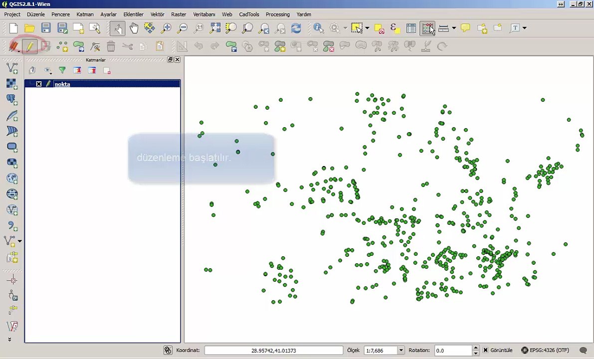 QGIS ile nokta koordinatları öznitelik tablosuna nasıl yazdırılır?