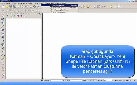 QGIS ile vektör katman nasıl oluşturulur?