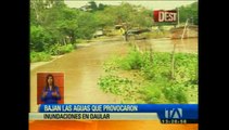 Bajan las aguas que provocaron inundaciones en Daular