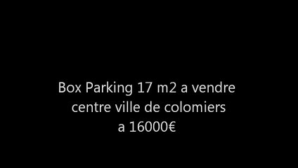 A vendre box parking centre ville de colomiers