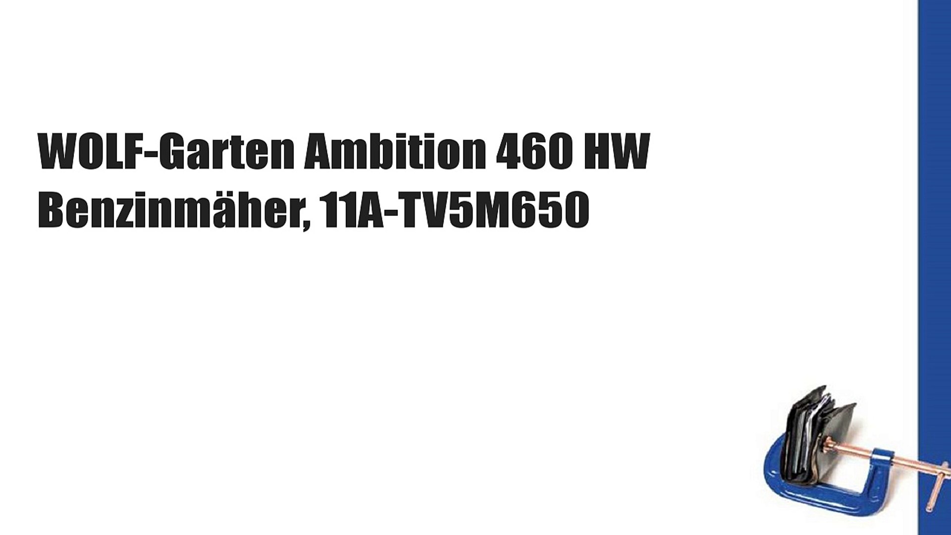 Wolf Garten Ambition 460 Hw Benzinmaher 11a Tv5m650 Video