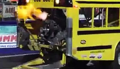 Wheel Standing School Bus addtofun.com