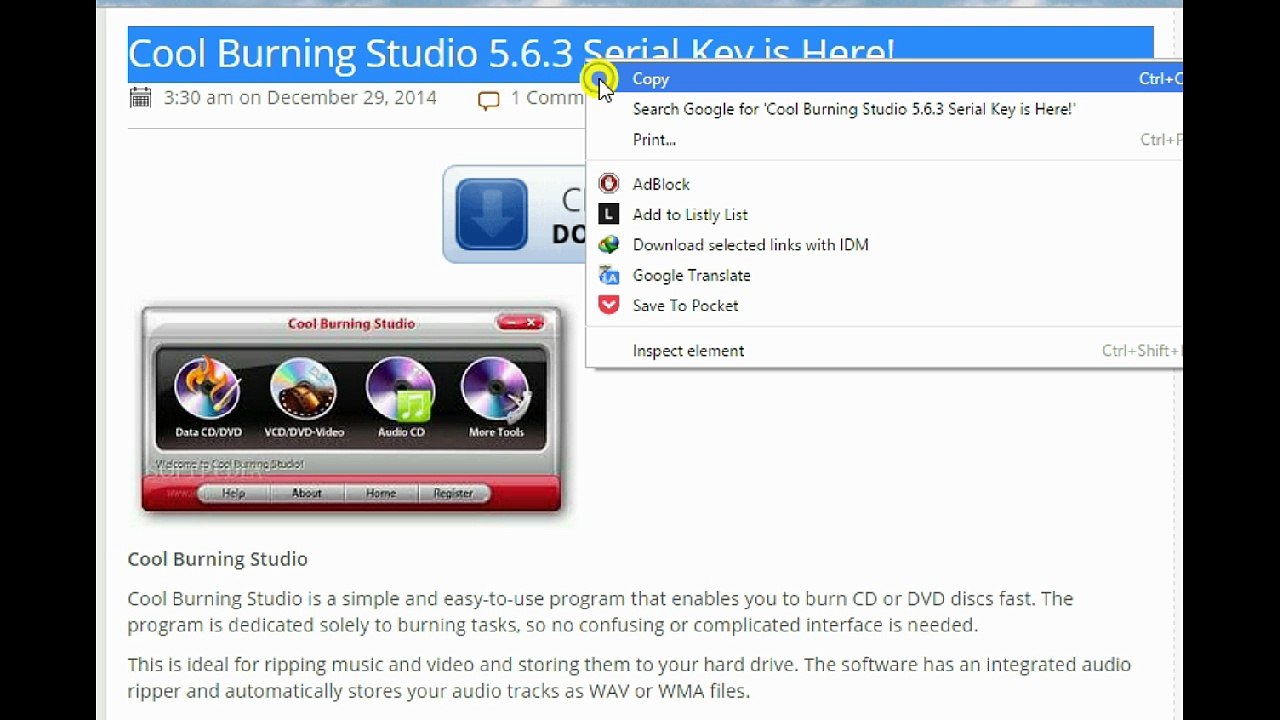 Cool Burning Studio 5.6.3 Serial Key is Here!