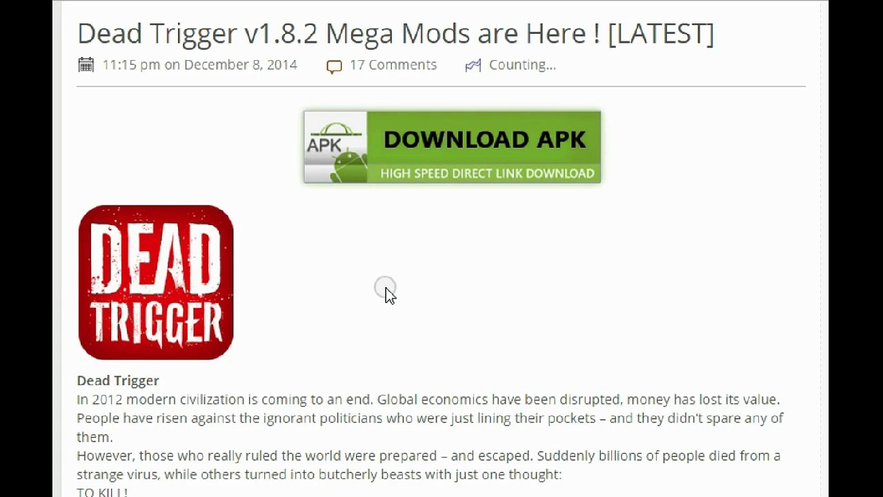 Dead Trigger v1.8.2 Mega Mods are Here ! [LATEST]