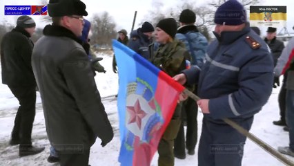 Уничтоженные позиции 128 Мукачевской горно пехотной бригады в районе Дебальцево