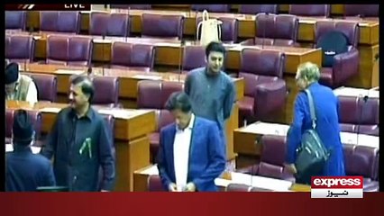 Speaker AYAZ SADIQ WELLCOME PTI FIRST DAY IN NATIONAL ASSEMBLY(HUM BHOOL GAY TERA PAYAR---)