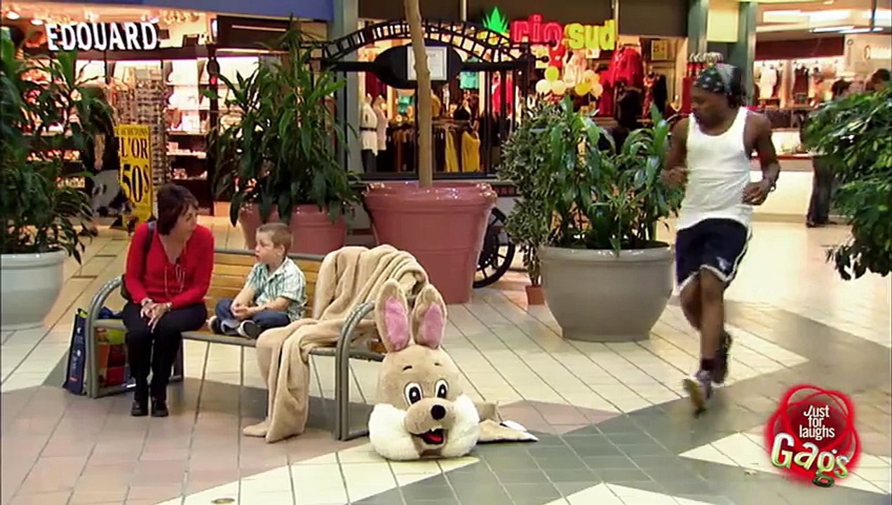 Fugitive in a Bunny Suit Prank